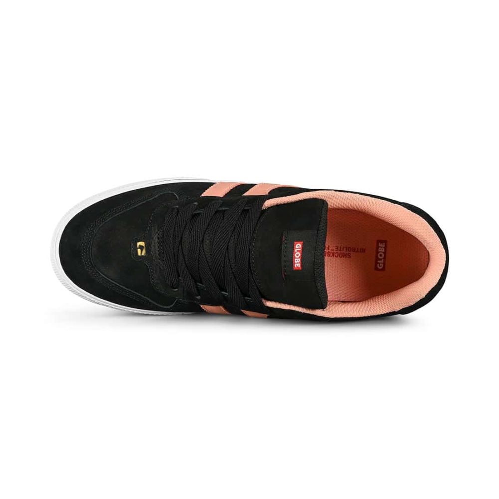 Globe Encore 2 Skate Shoes - Black / Salmon