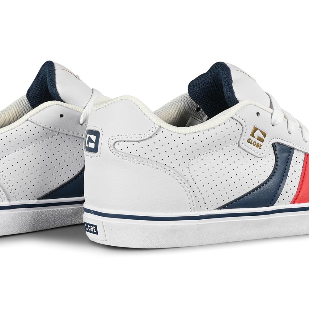 Globe Encore 2 Skate Shoes - White / Blue / Red