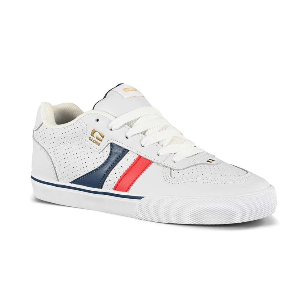 Globe Encore 2 Skate Shoes - White / Blue / Red