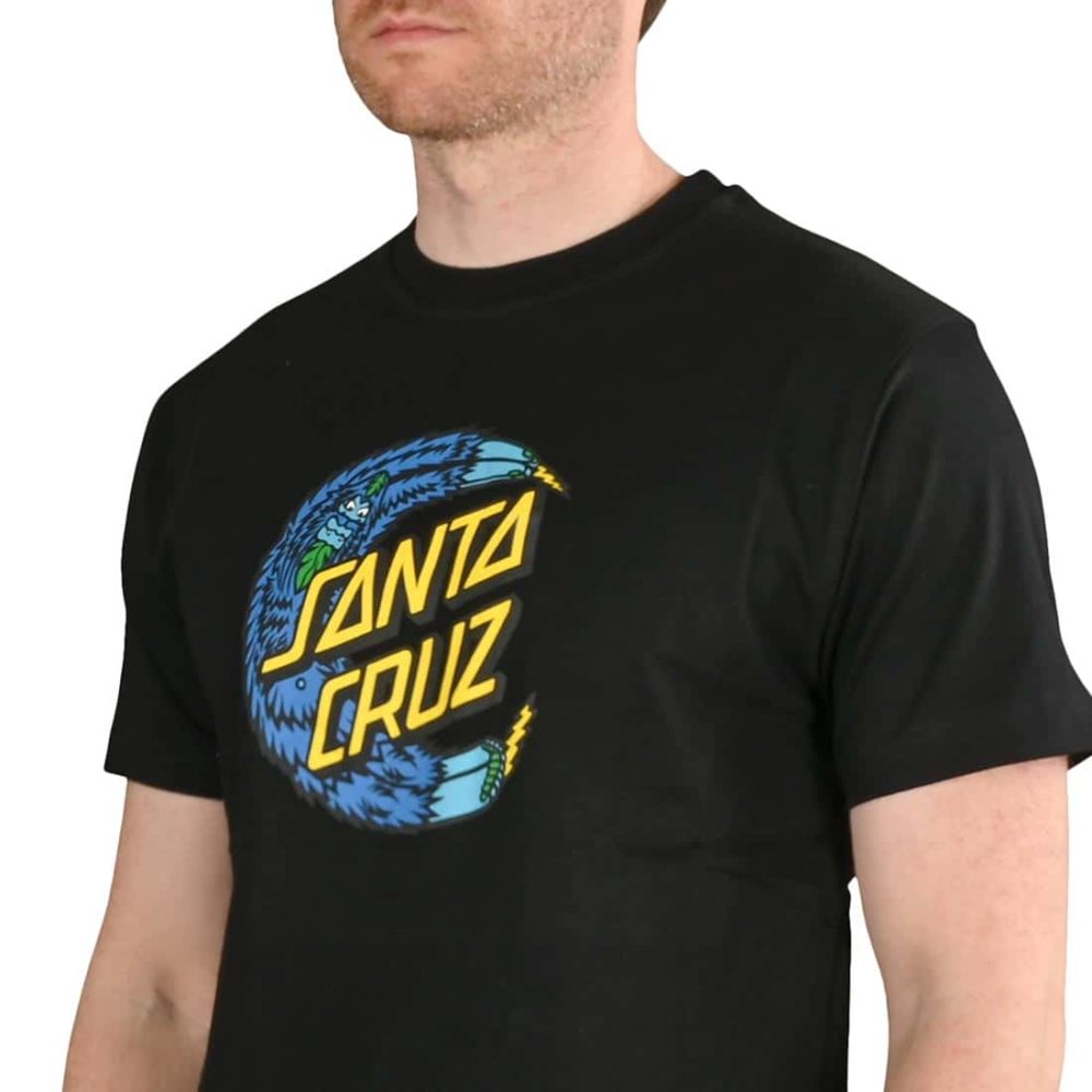 Santa Cruz Bigfoot Moon Dot S/S T-Shirt - Black