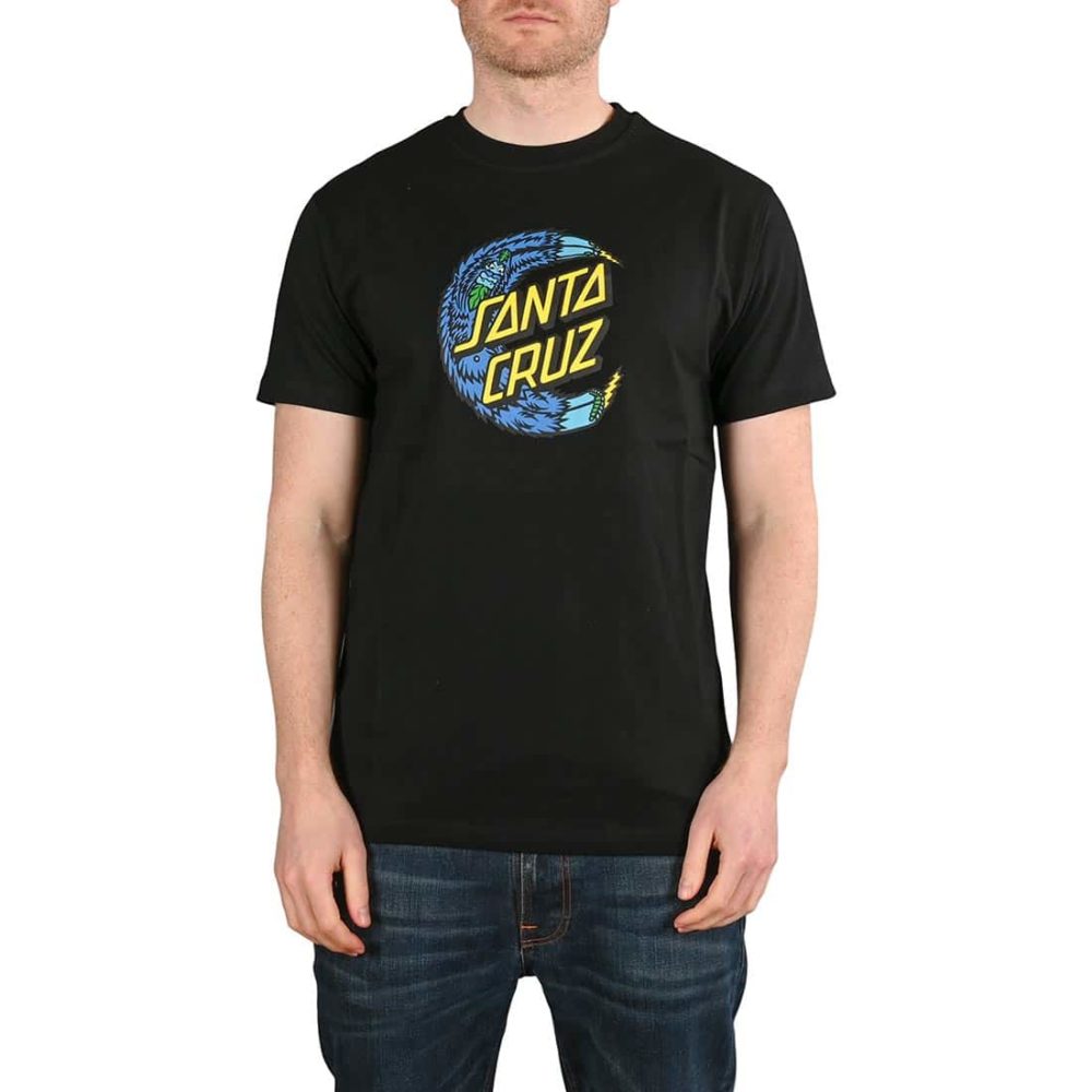 Santa Cruz Bigfoot Moon Dot S/S T-Shirt - Black