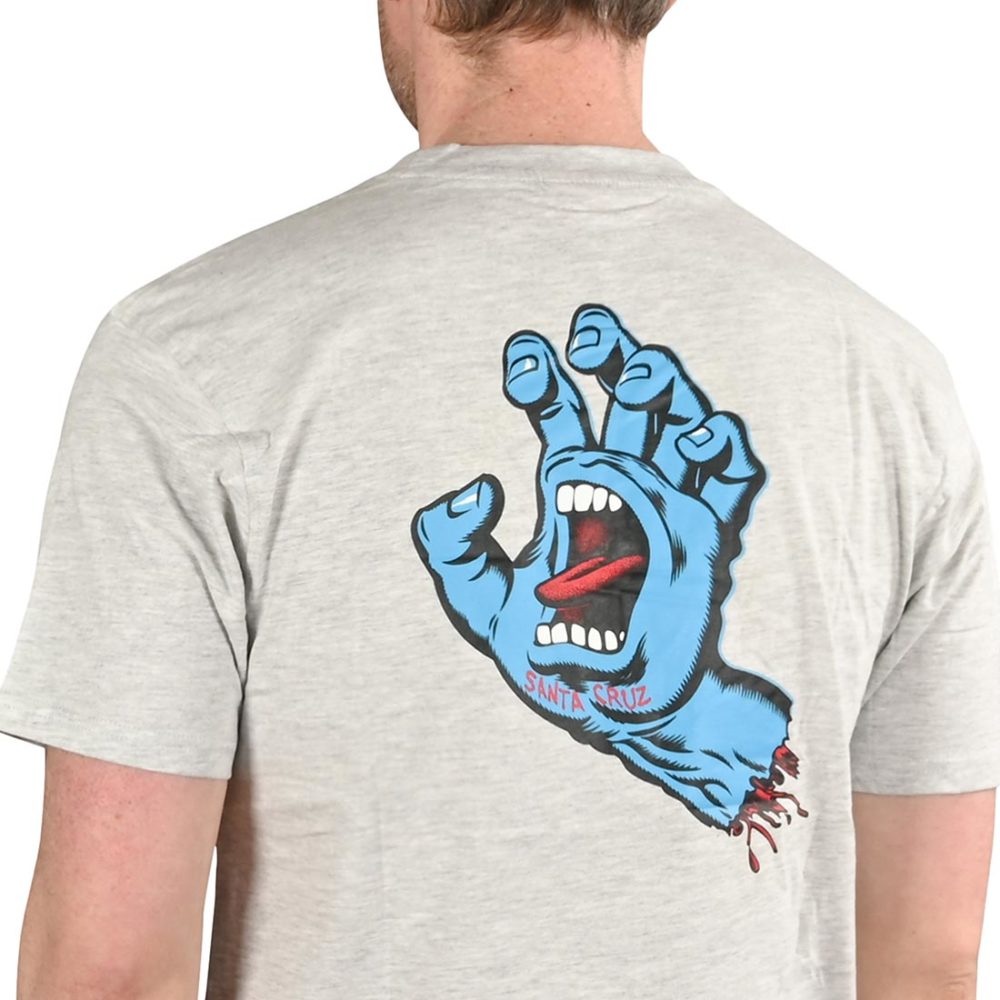 Santa Cruz Screaming Hand Chest S/S T-Shirt - Athletic Heather