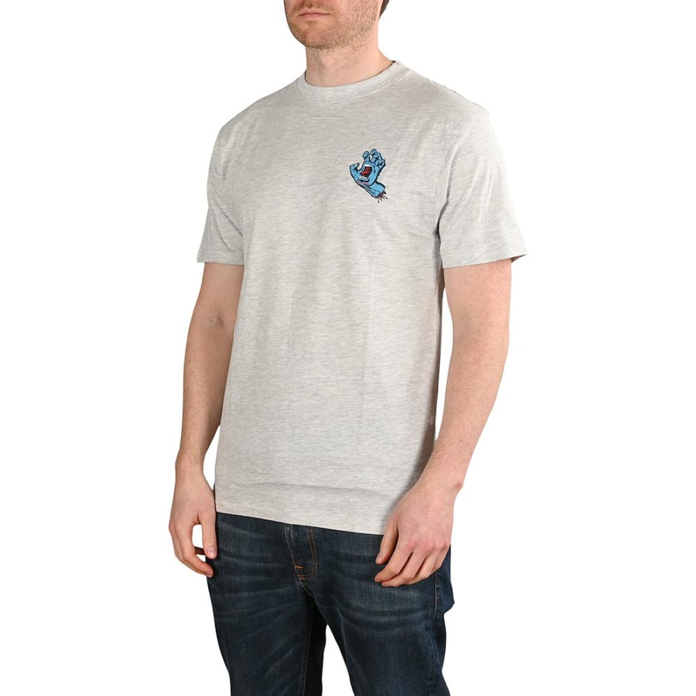 Santa Cruz Screaming Hand Chest S/S T-Shirt - Athletic Heather