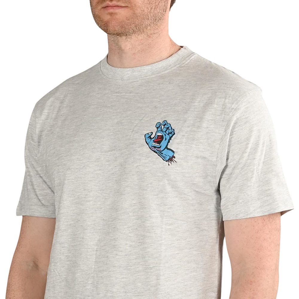 Santa Cruz Screaming Hand Chest S/S T-Shirt - Athletic Heather