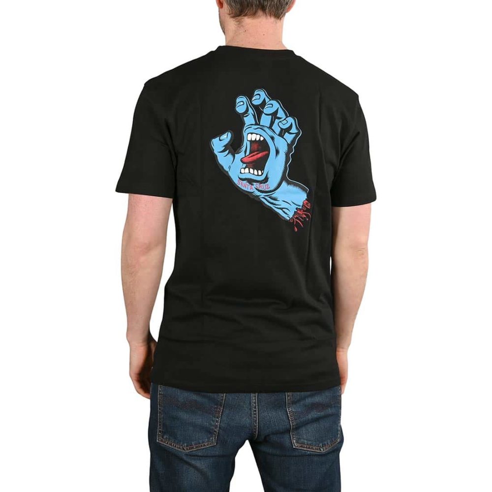 Santa Cruz Screaming Hand Chest T-Shirt - Black