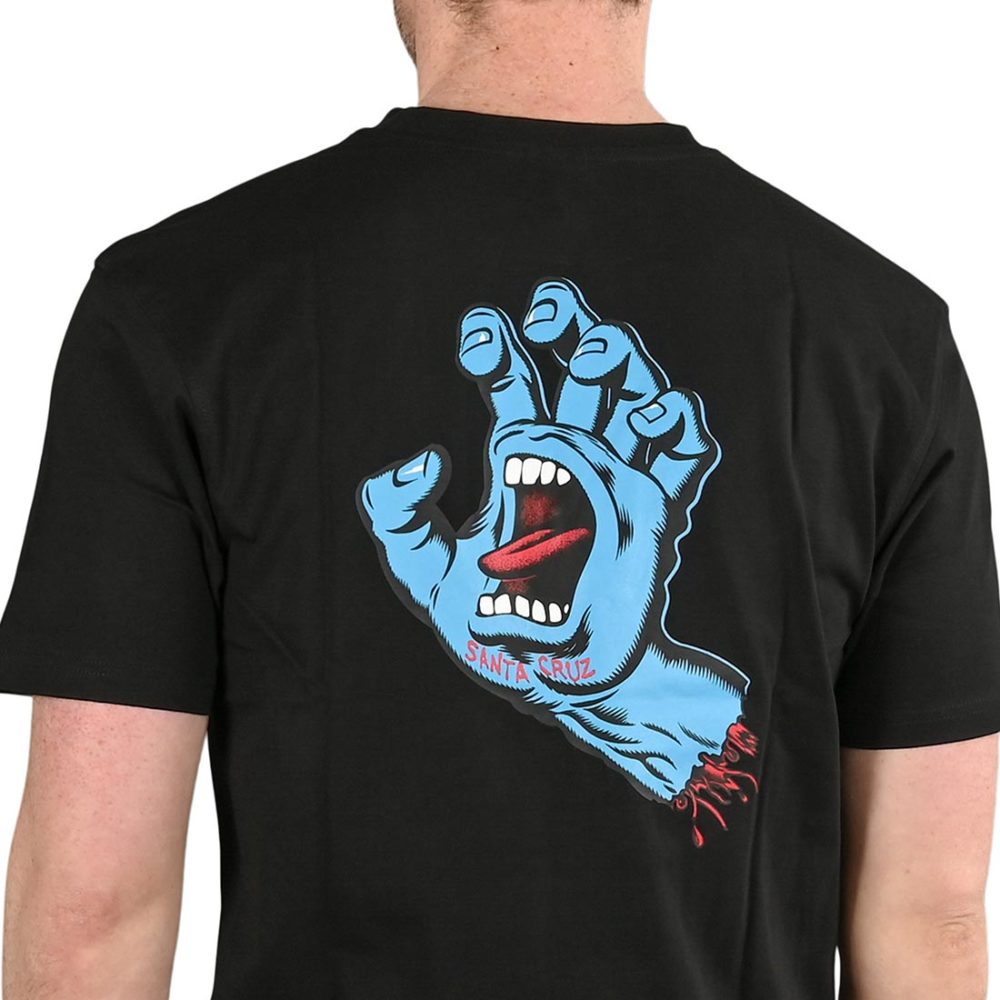 Santa Cruz Screaming Hand Chest T-Shirt - Black