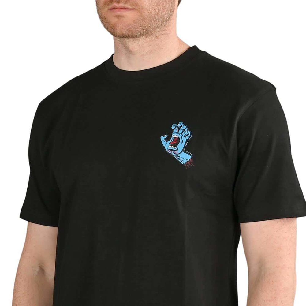 Santa Cruz Screaming Hand Chest T-Shirt - Black