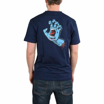 Santa Cruz Screaming Hand Chest S/S T-Shirt - Dark Navy