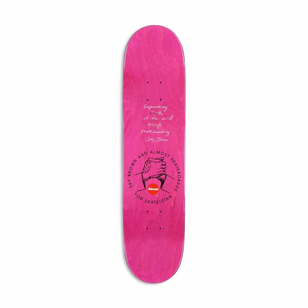 Almost Skateistan Sky Brown Doodle R7 7.75" Skateboard Deck - Mint