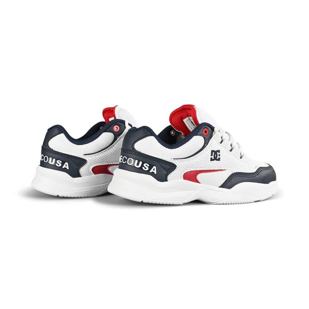 DC Decel SN Skate Shoes - White / Red / Blue