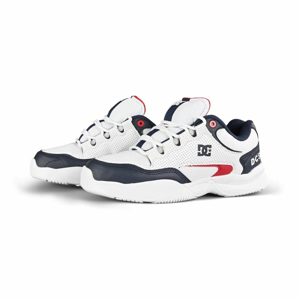 DC Decel SN Skate Shoes - White / Red / Blue