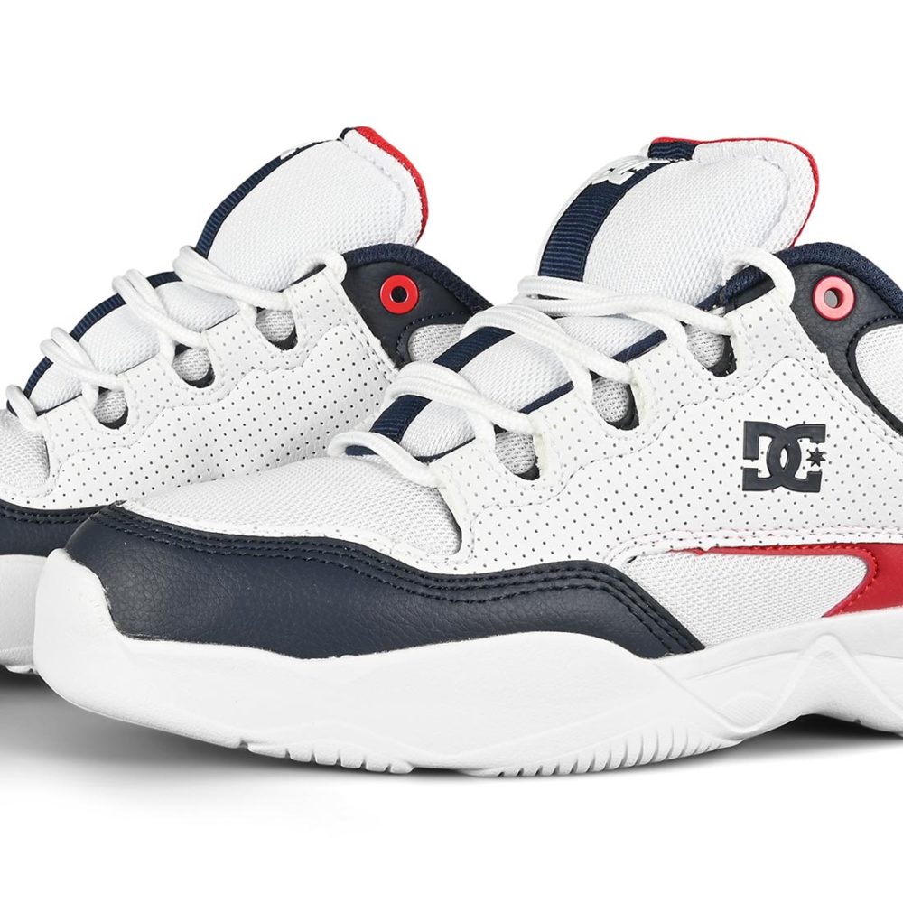 DC Decel SN Skate Shoes - White / Red / Blue