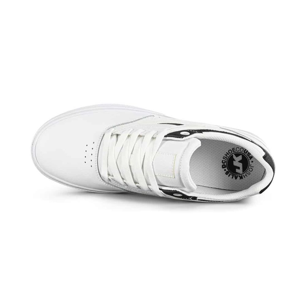 DC Kalis Vulc Skate Shoes - White / Black