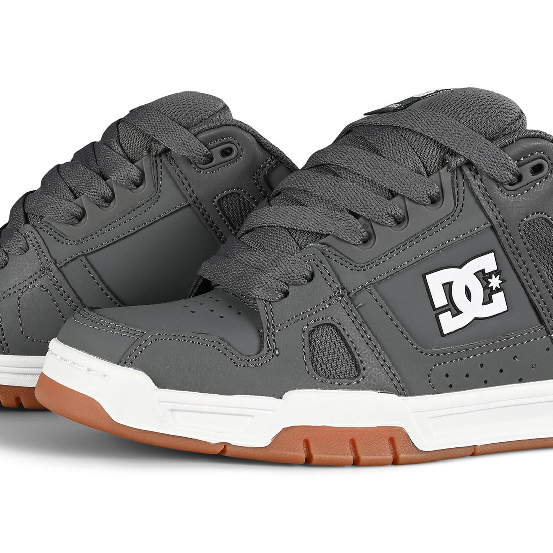 DC Stag Skate Shoes - Grey/Gum - - Supereight