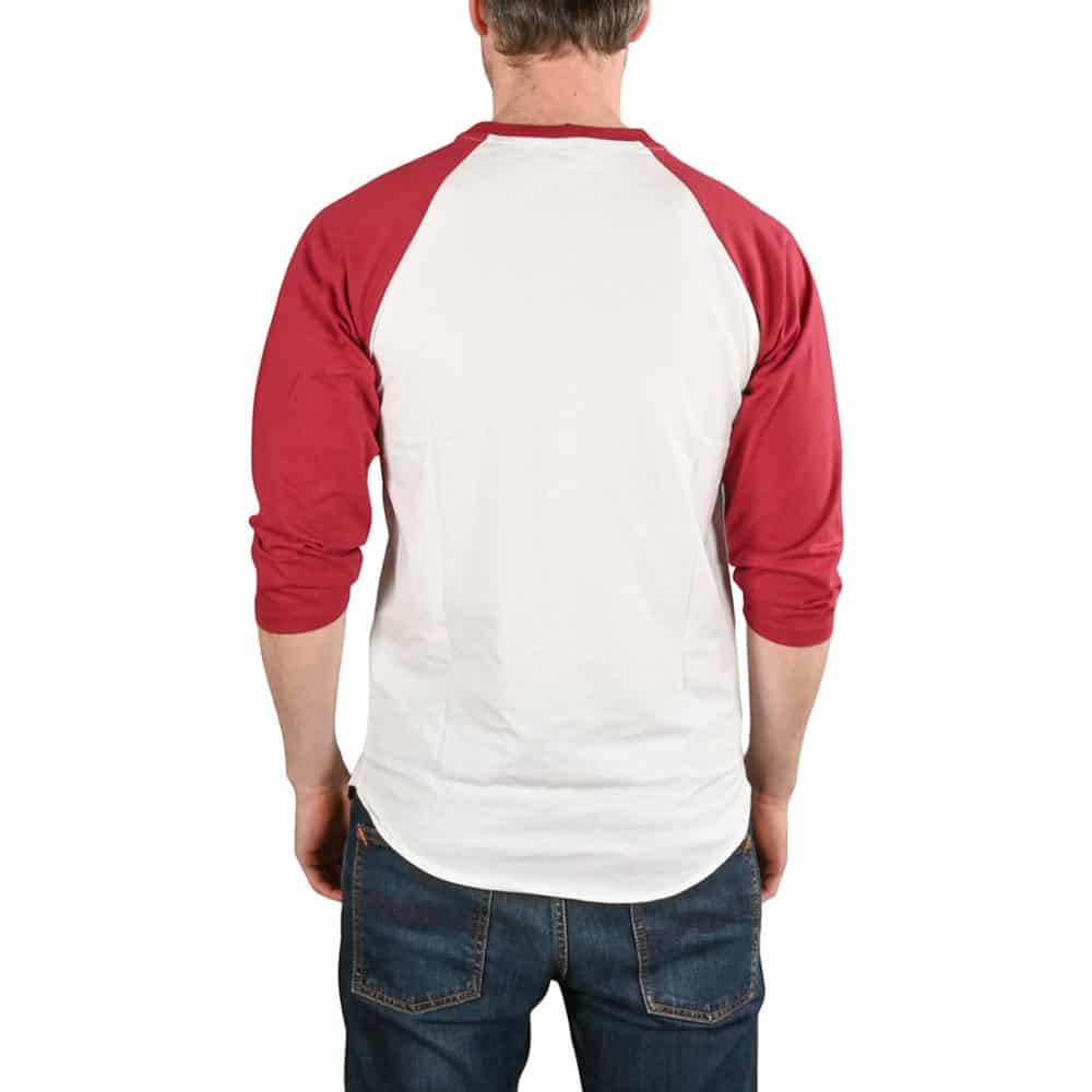 Independent Split Cross 3/4 Baseball T-Shirt - Maroon / White