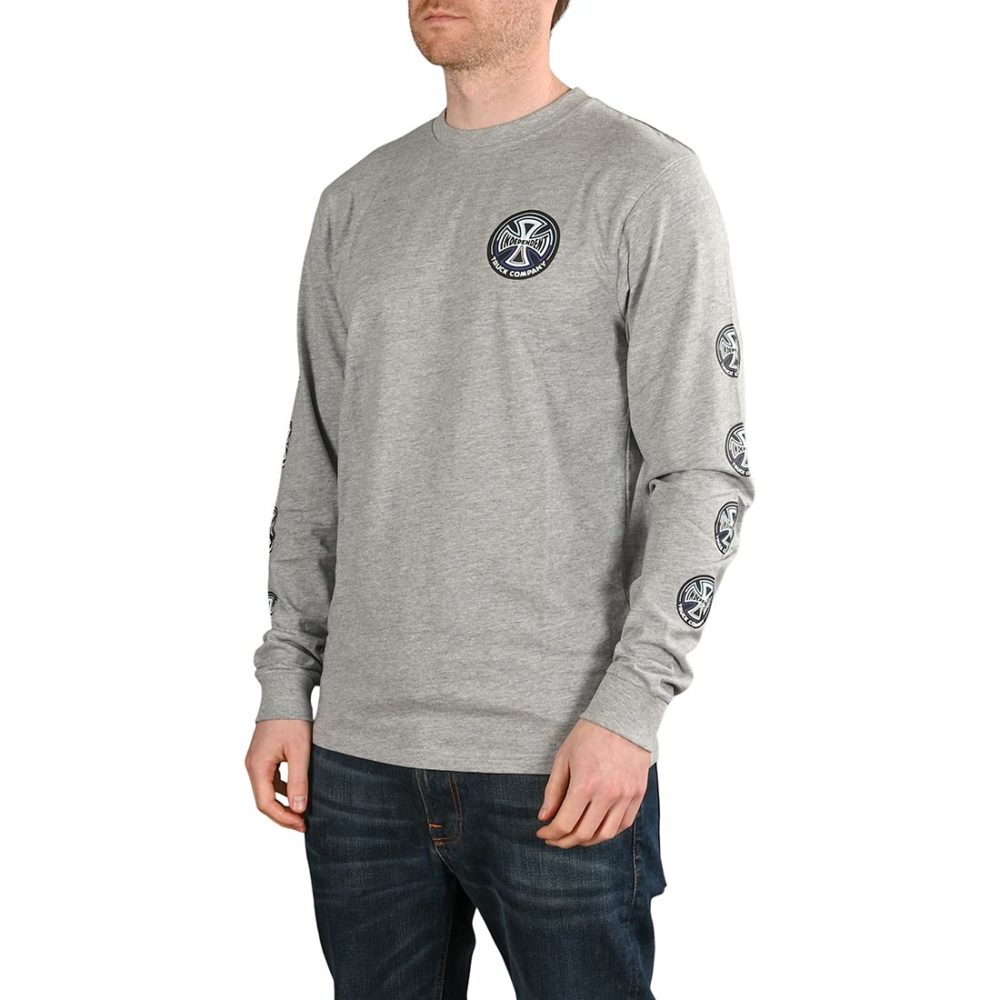 Independent Split Cross L/S T-Shirt - Dark Heather