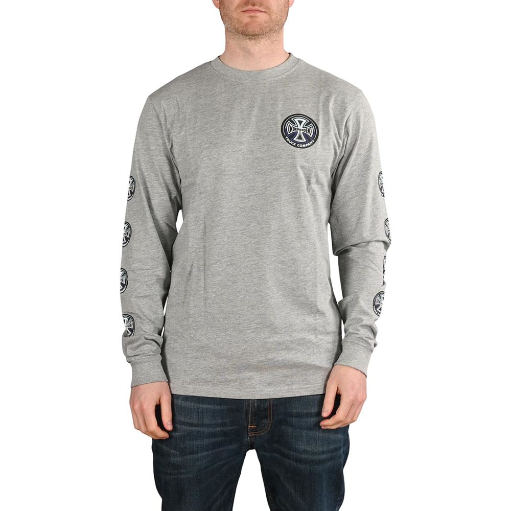 Independent Split Cross L/S T-Shirt - Dark Heather