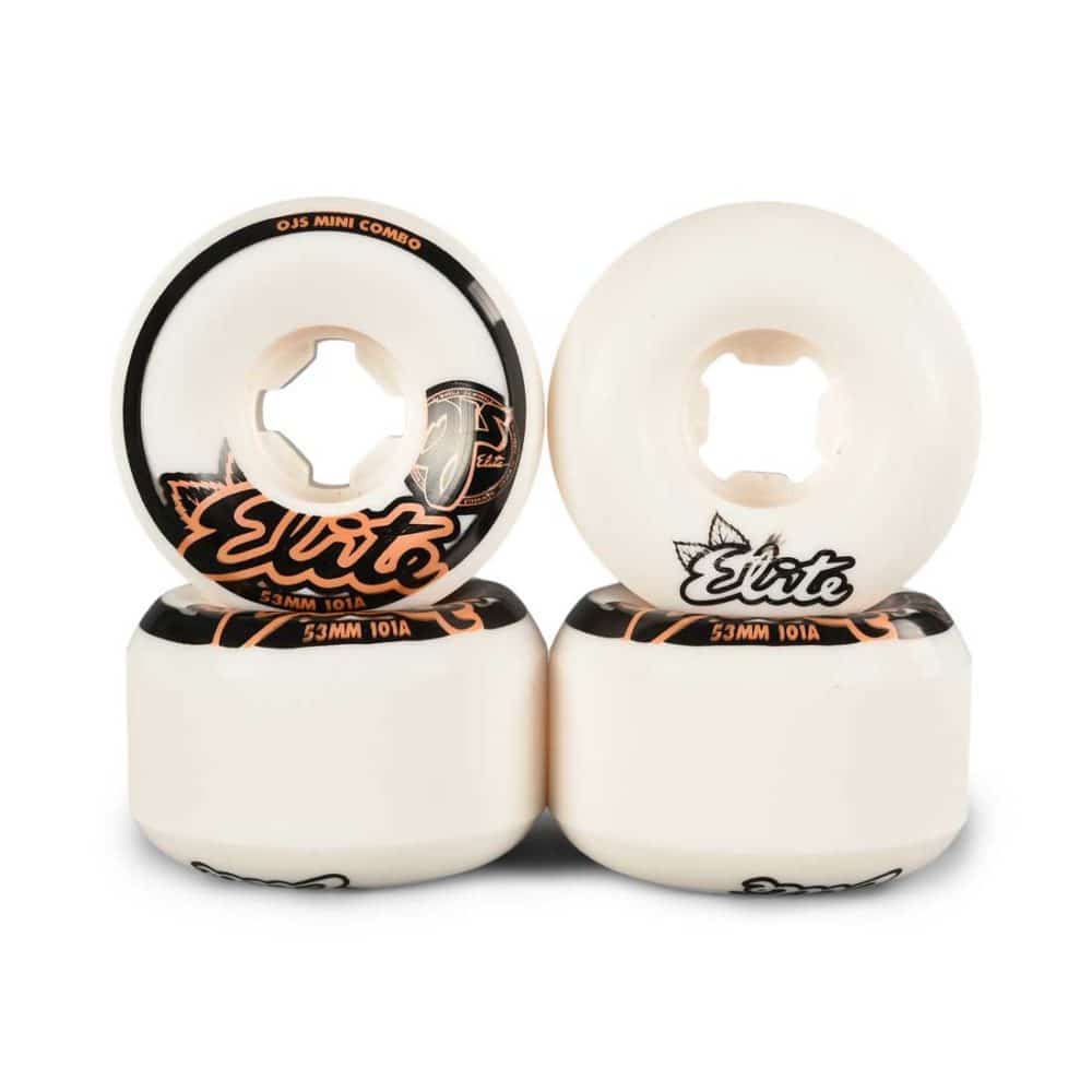 OJ Elite Mini Combo 101a 53mm Skateboard Wheels - White