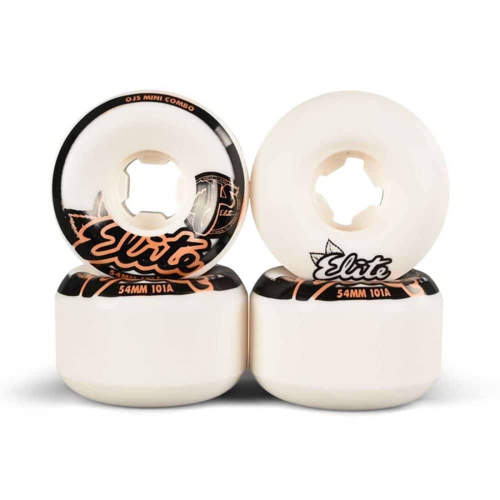 OJ Elite Mini Combo 101a 54mm Skateboard Wheels - White