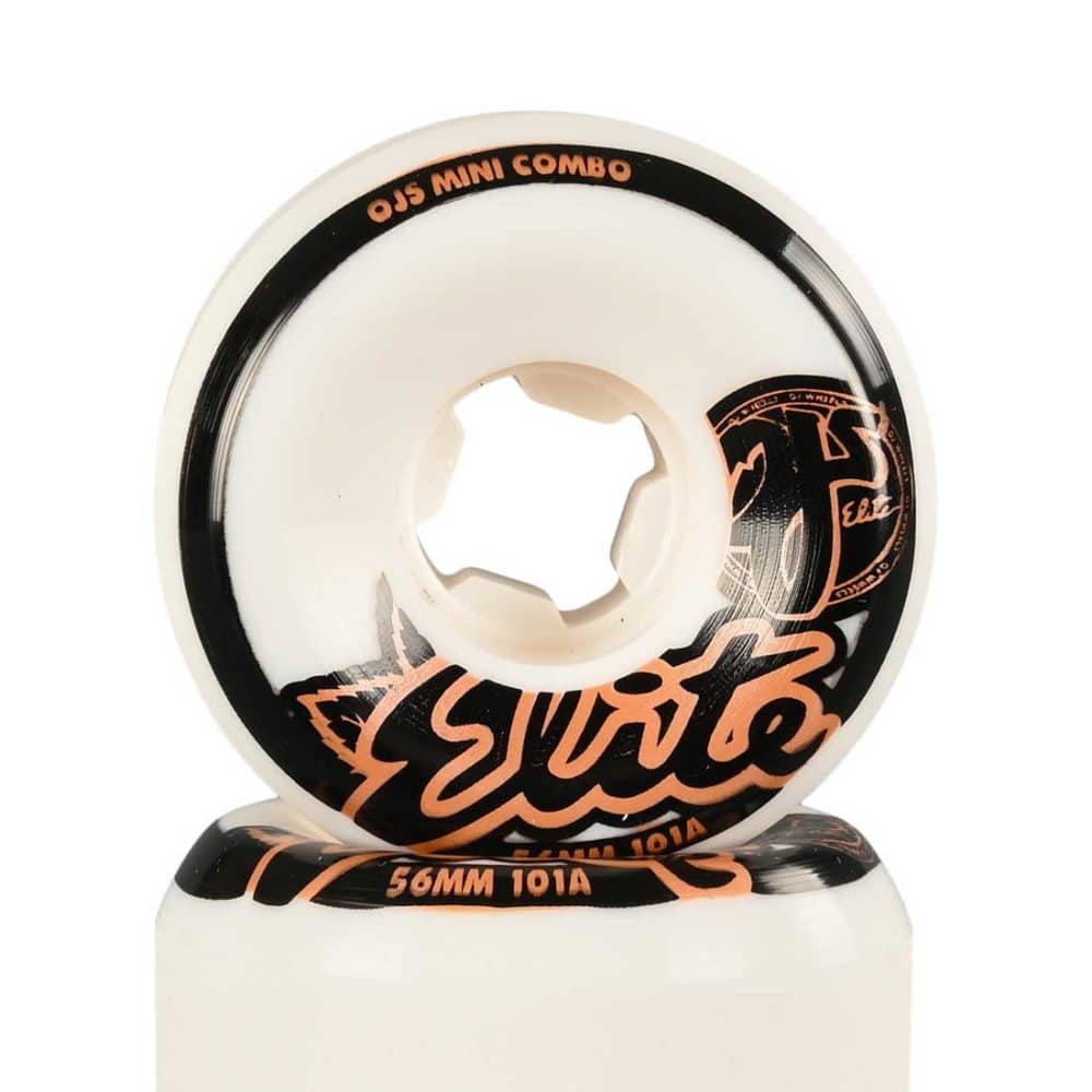 OJ Elite Mini Combo 101a 56mm Skateboard Wheels - White