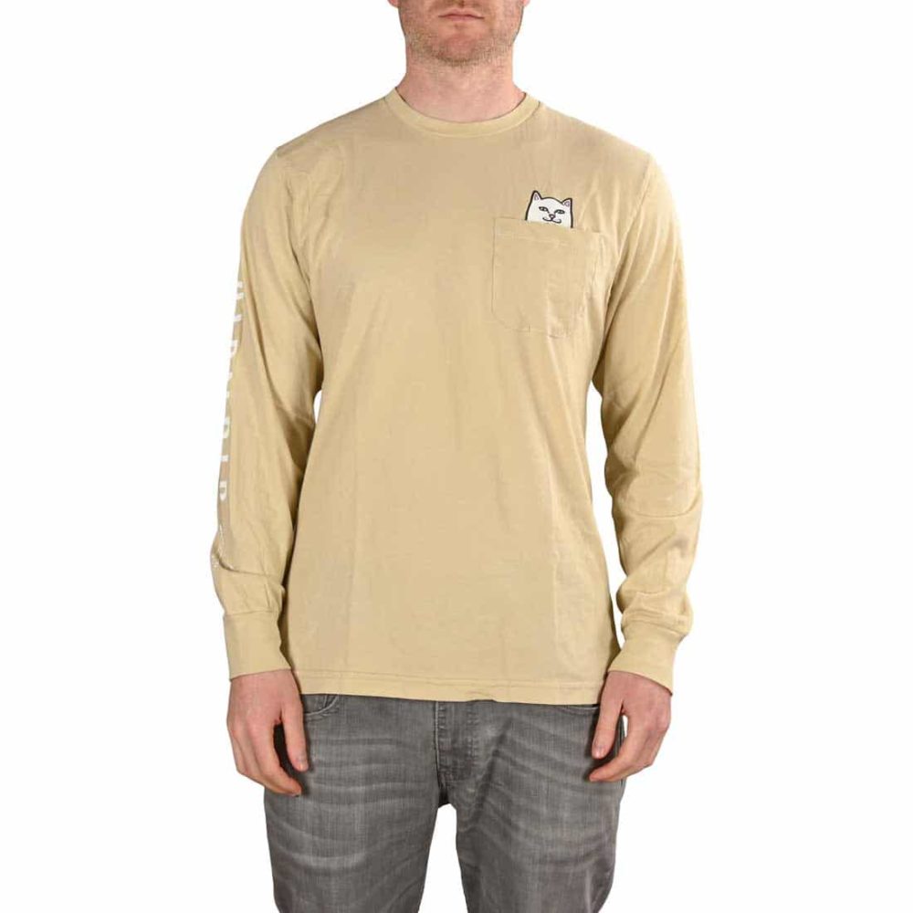 RIPNDIP Lord Nermal L/S Pocket T-Shirt - Tan