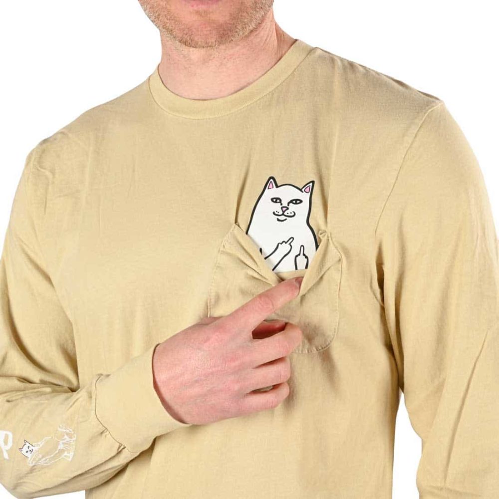 RIPNDIP Lord Nermal L/S Pocket T-Shirt - Tan