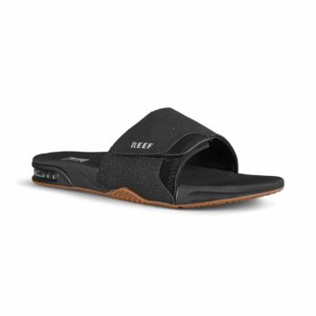 Reef Fanning Slide Sandals - Black / Silver