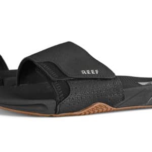 Reef Fanning Slide Sandals - Black/Silver