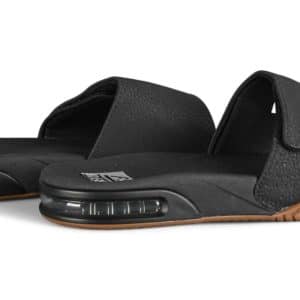 Reef Fanning Slide Sandals - Black/Silver