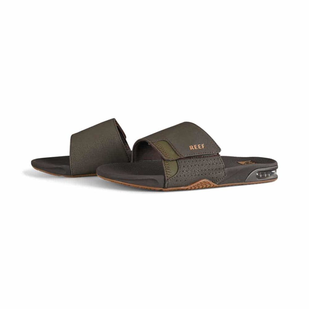 Reef Fanning Slide Sandals - Brown / Gum