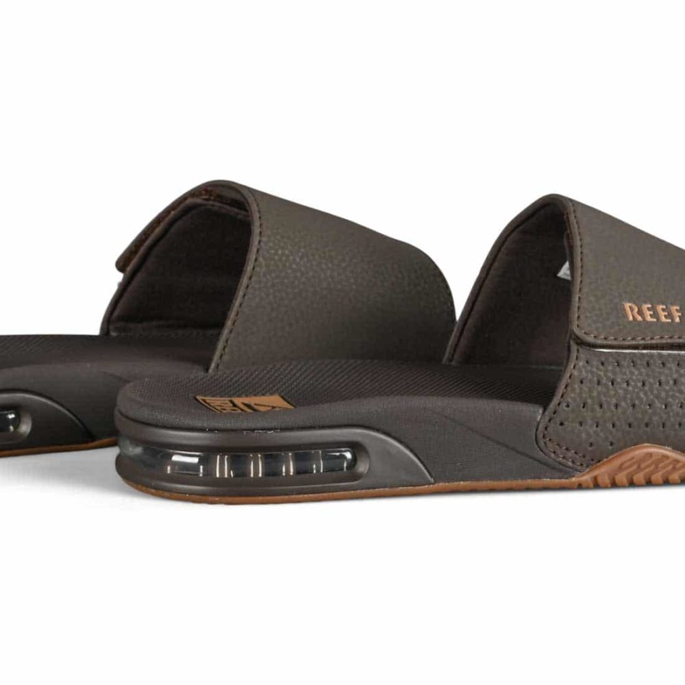 Reef Fanning Slide Sandals - Brown / Gum