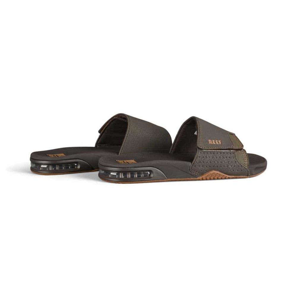 Reef Fanning Slide Sandals - Brown / Gum