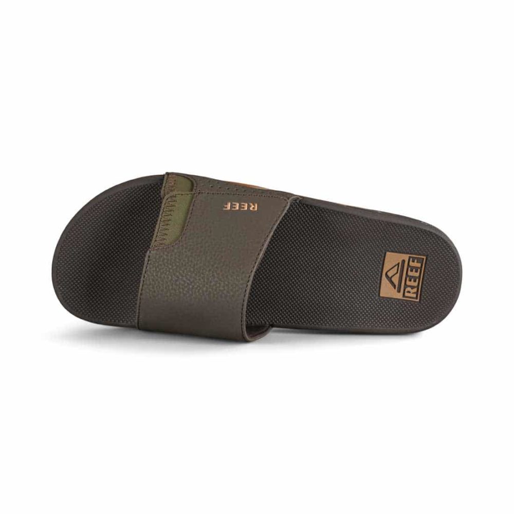 Reef Fanning Slide Sandals - Brown / Gum