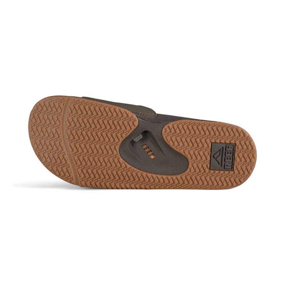 Reef Fanning Slide Sandals - Brown / Gum