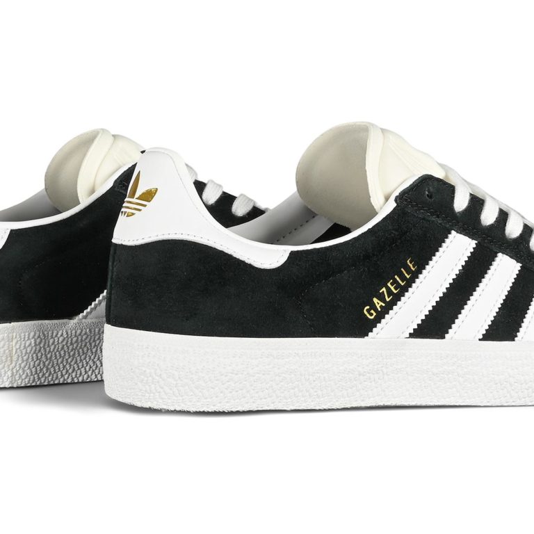 Adidas Gazelle ADV Skate Shoes - Black/White/Gold - Supereight