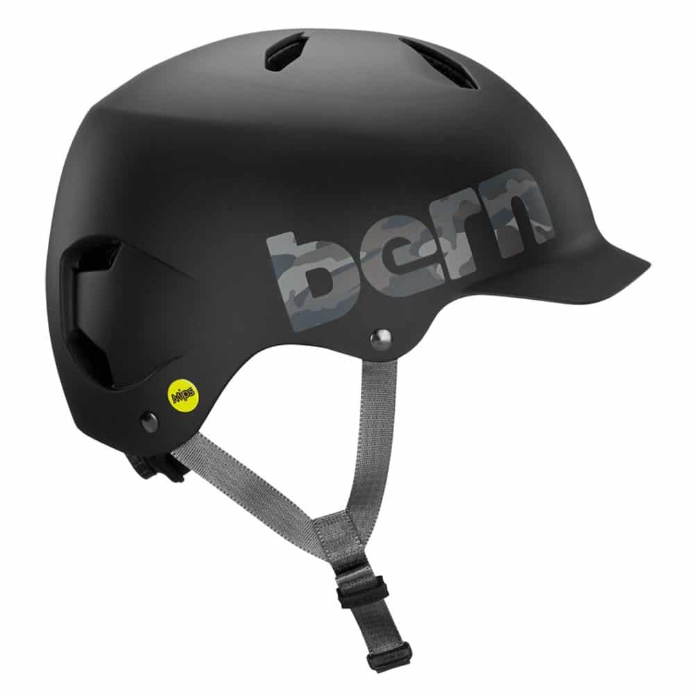 Bern Bandito EPS MIPS Youth Helmet - Matte Black/Camo Logo