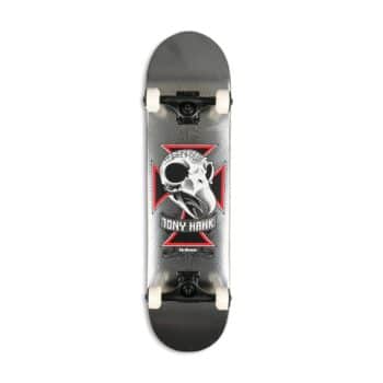 Birdhouse Tony Hawk Skull 2 7.75" Complete Skateboard - Chrome