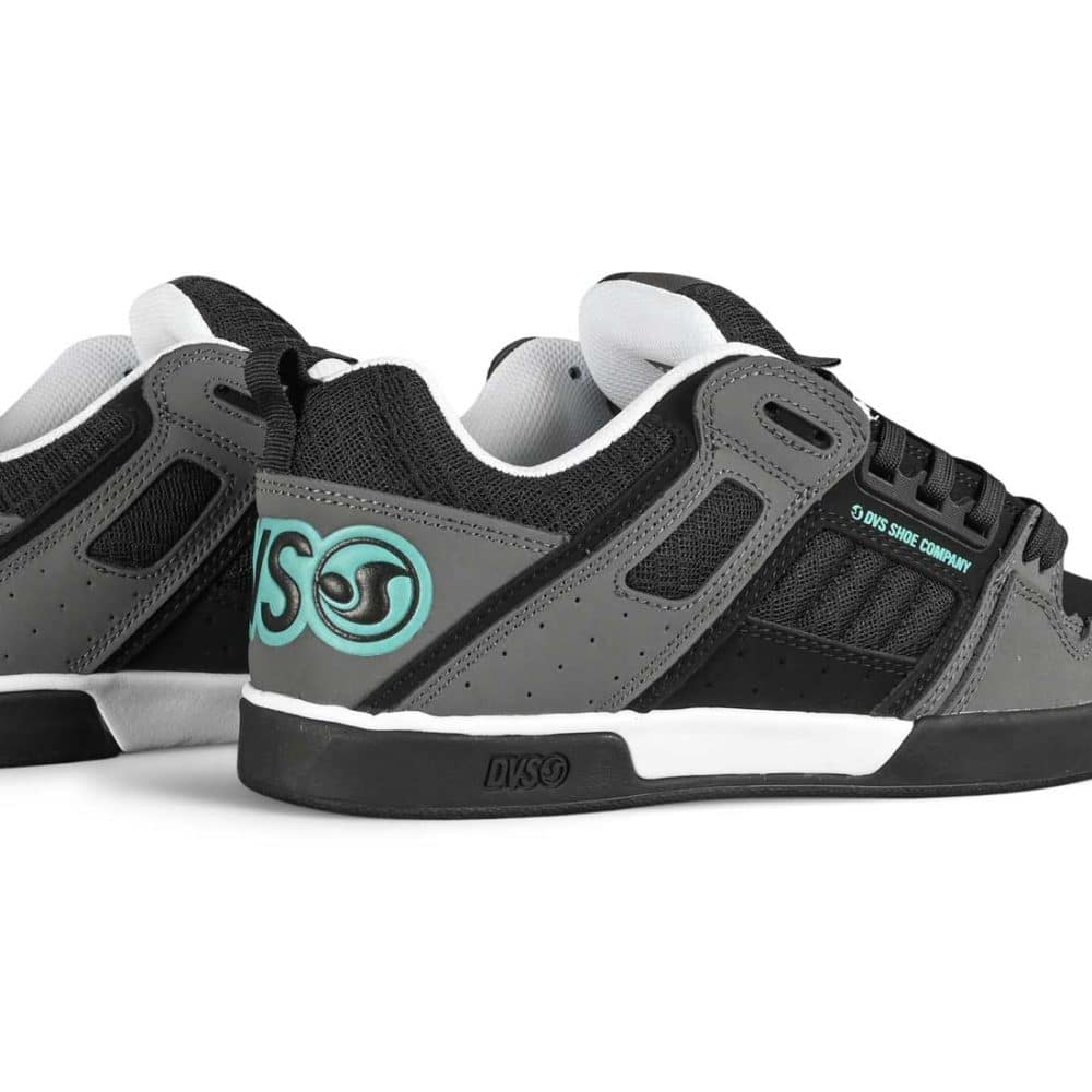 DVS Comanche 2.0+ Skate Shoes - Black/Charcoal/Turquoise