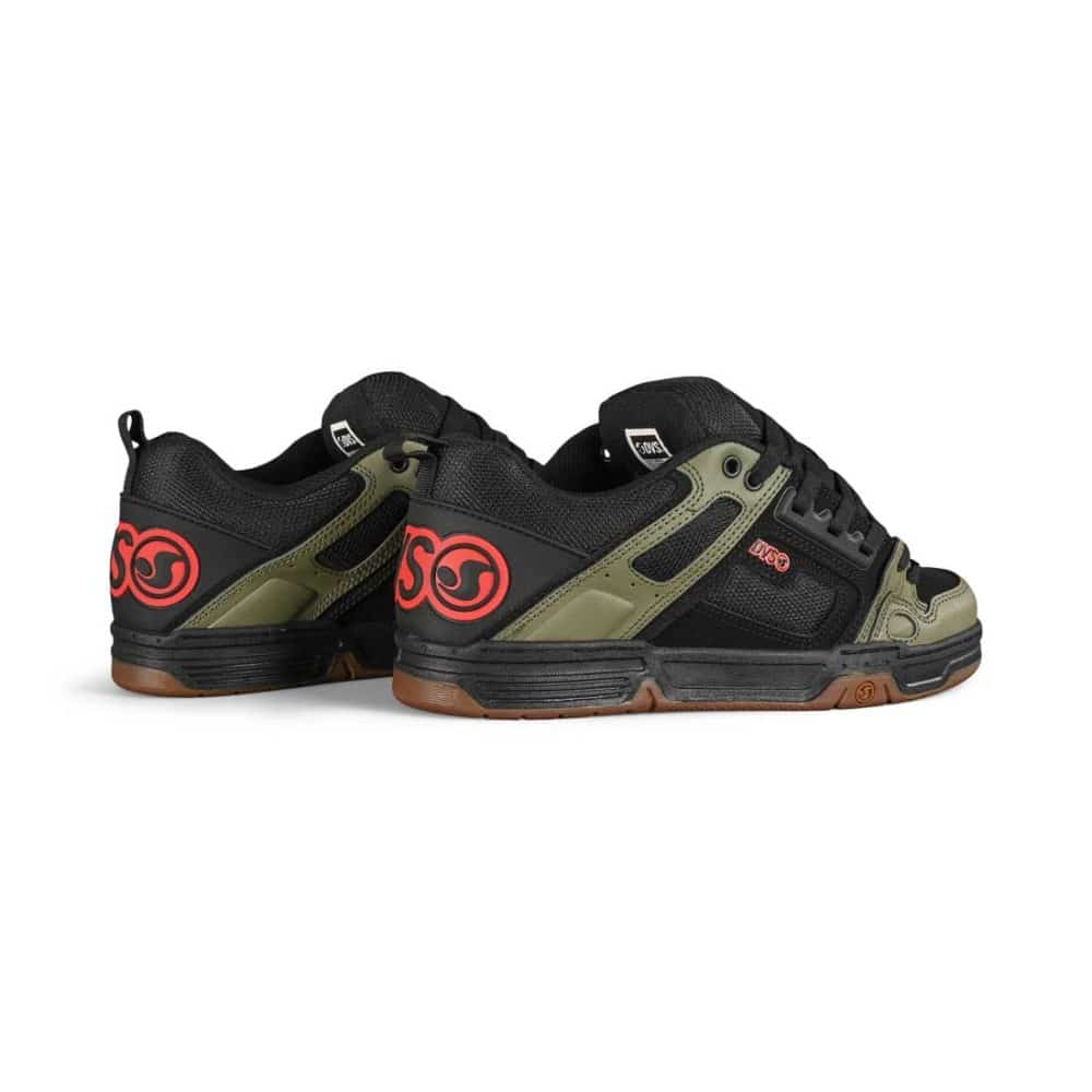 DVS Comanche Skate Shoes - Black/Olive/Orange Nubuck