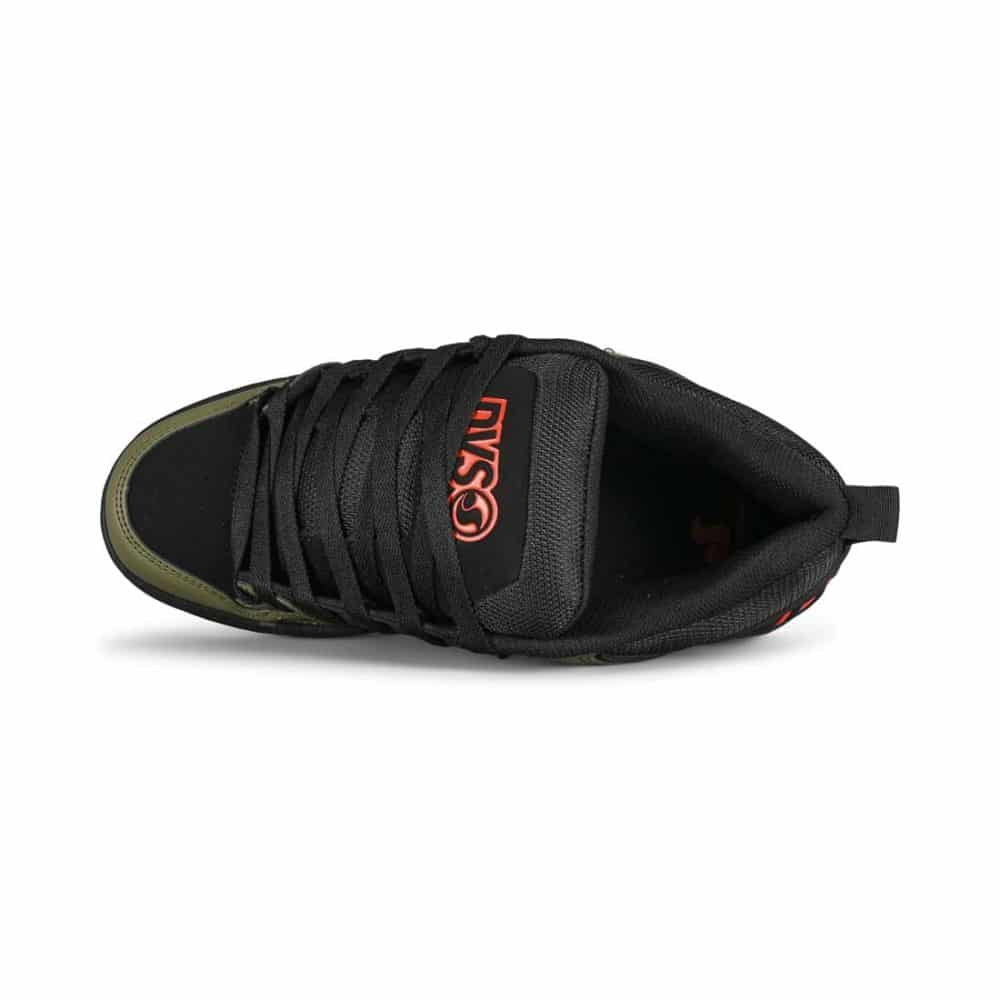 DVS Comanche Skate Shoes - Black/Olive/Orange Nubuck