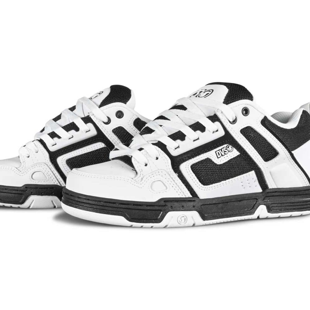 DVS Comanche Skate Shoes - White/Black/White Leather