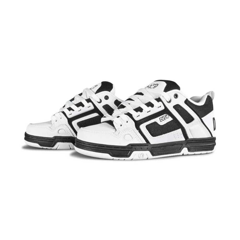 DVS Comanche Skate Shoes - White/Black/White Leather