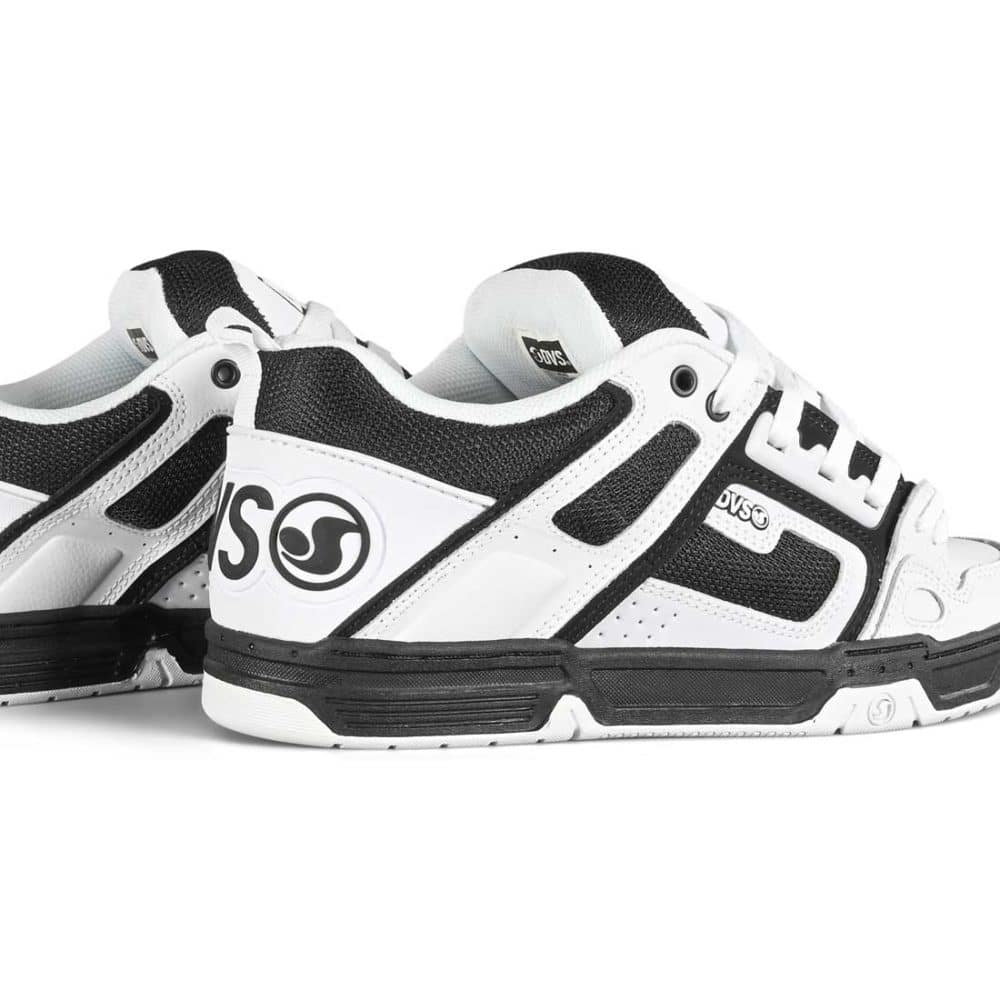 DVS Comanche Skate Shoes - White/Black/White Leather