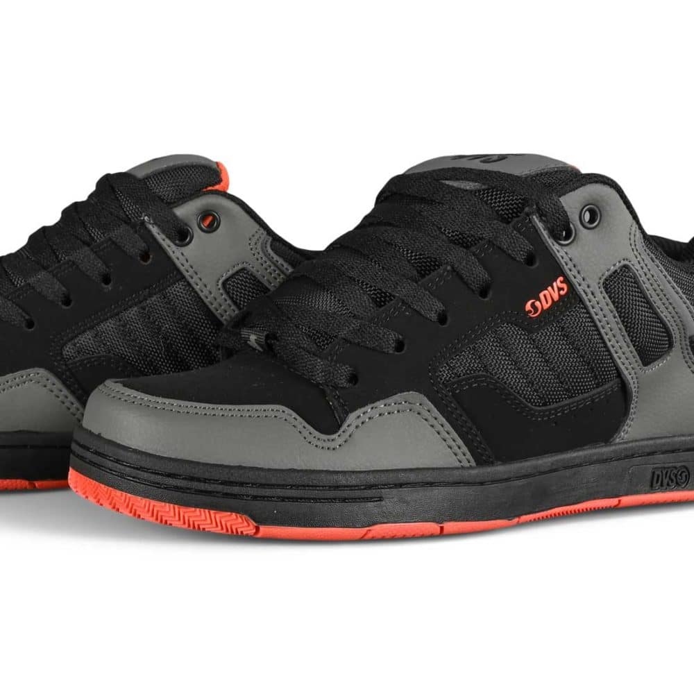 DVS Enduro 125 Skate Shoes - Black/Charcoal/Orange Nubuck