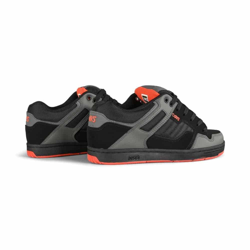 DVS Enduro 125 Skate Shoes - Black/Charcoal/Orange Nubuck