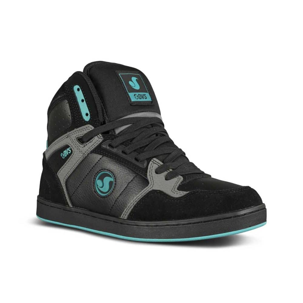 DVS Honcho High-Top Skate Shoes - Black/Charcoal/Turquoise