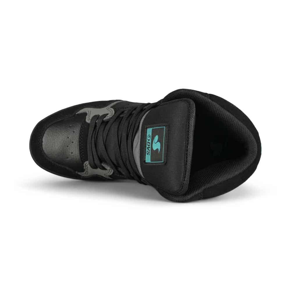 DVS Honcho High-Top Skate Shoes - Black/Charcoal/Turquoise