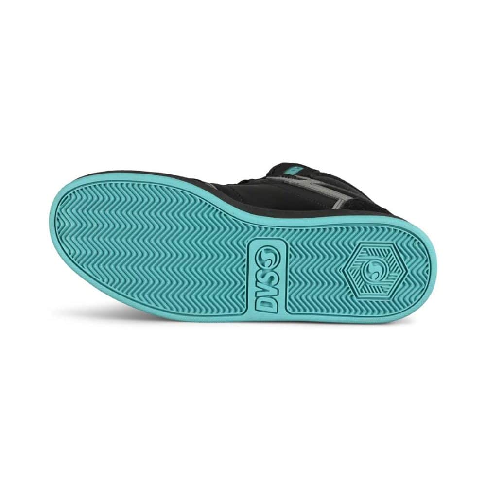 DVS Honcho High-Top Skate Shoes - Black/Charcoal/Turquoise