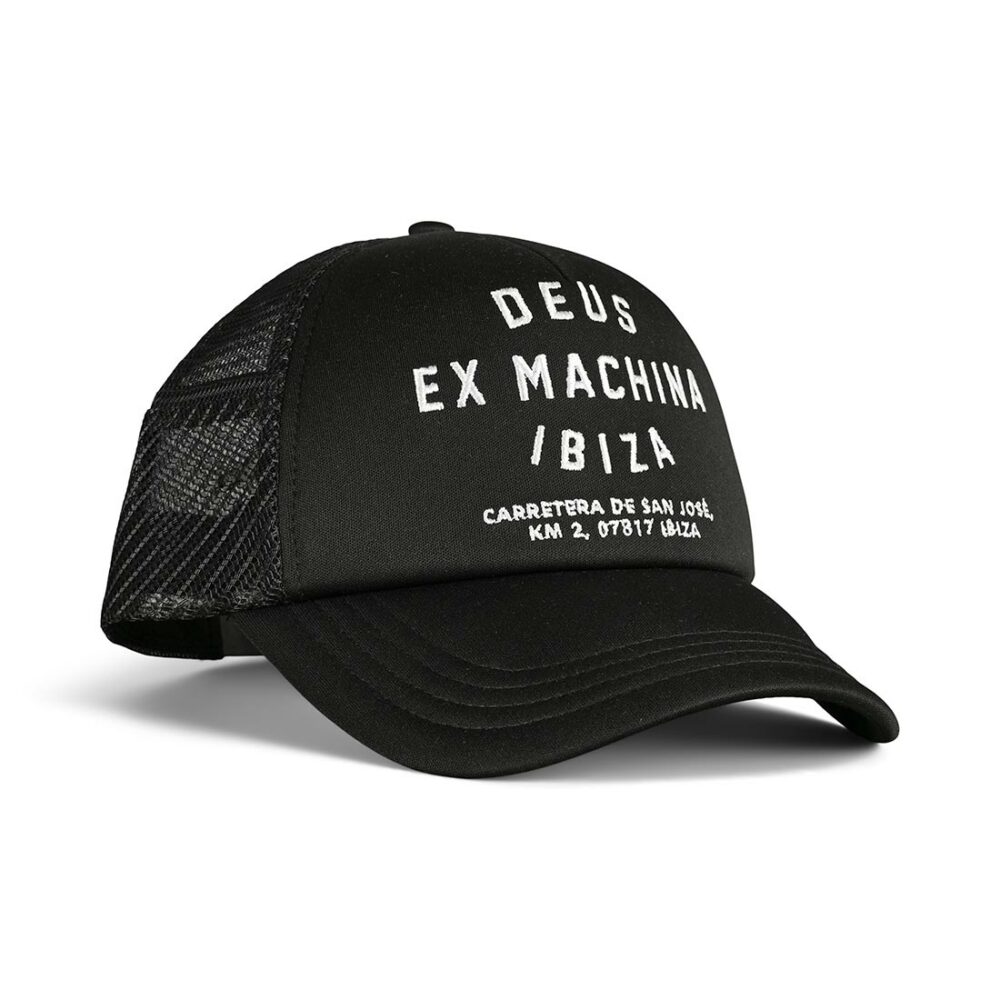 Deus Ex Machina Ibiza Address Mesh Back Trucker Cap - Black