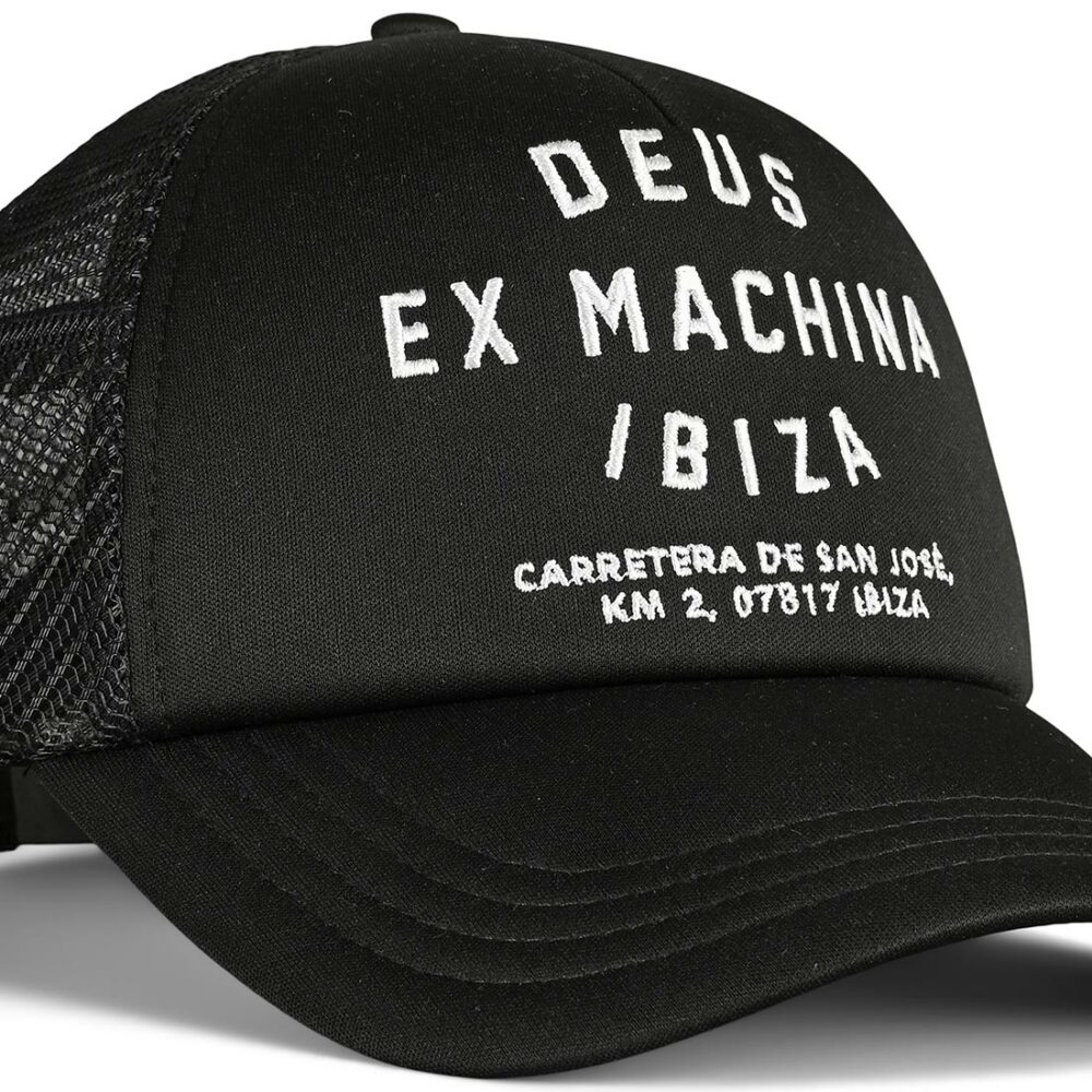 Deus Ex Machina Ibiza Address Mesh Back Trucker Cap - Black